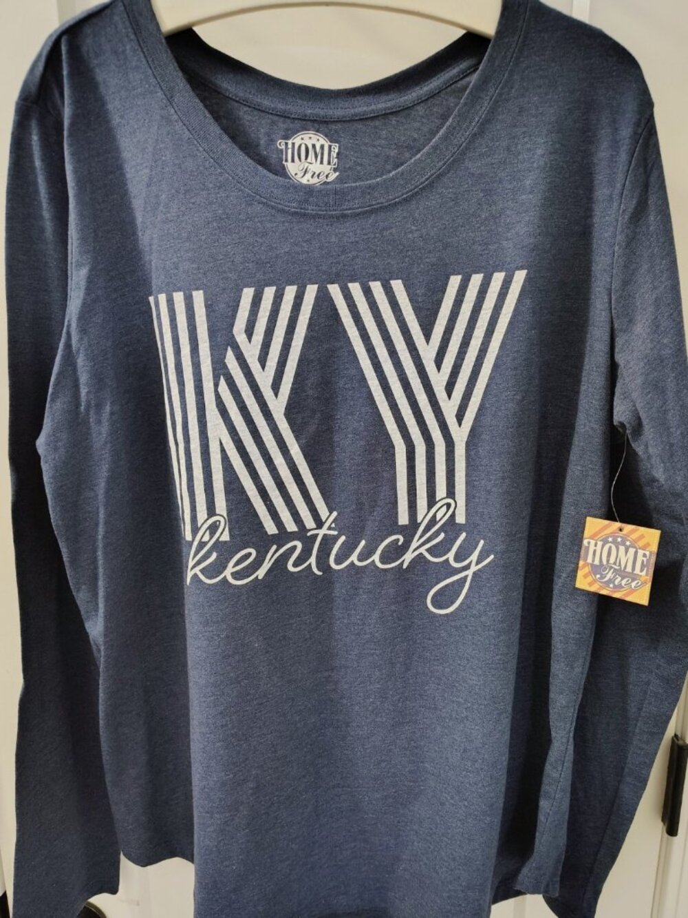 Home Free NWT Kentucky Long Sleeves Navy Shirt, Size Large